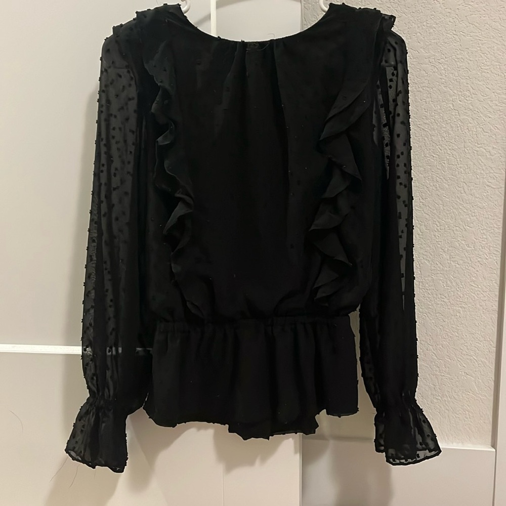 Black Ruffle Shirt